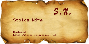 Stoics Nóra névjegykártya