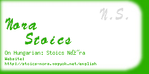 nora stoics business card